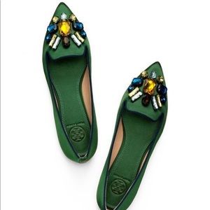 Tory Burch Jewel Satin Flat